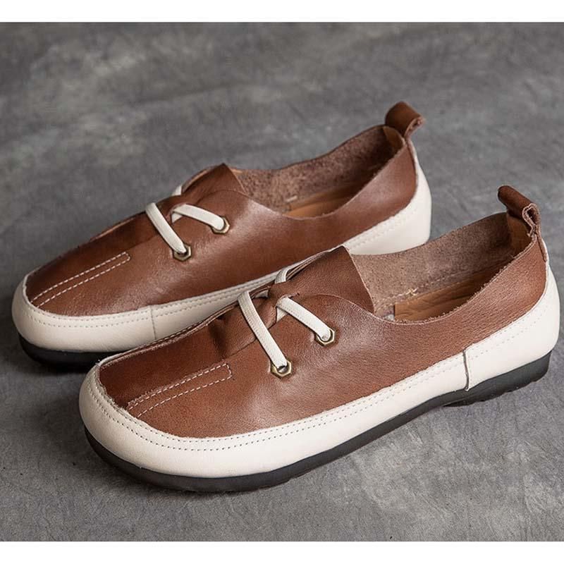 Leren Flat Comfort Retro Casual Schoenen