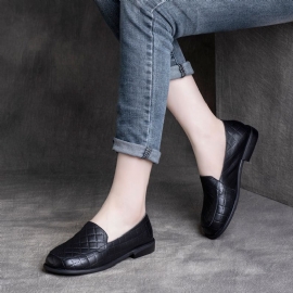 Vrouwen Lente Retro Lederen Zachte Casual Schoenen