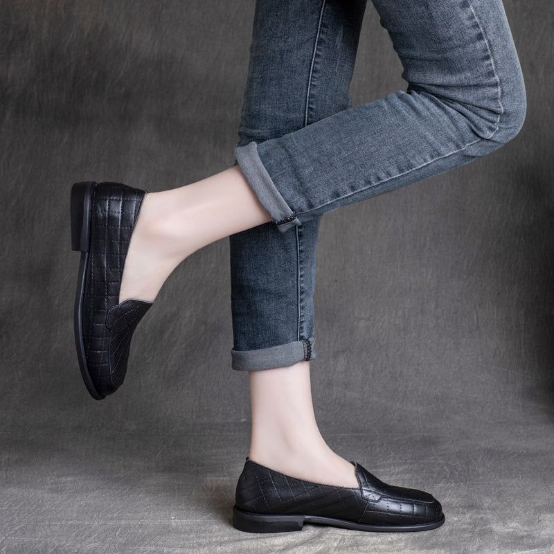 Vrouwen Lente Retro Lederen Zachte Casual Schoenen