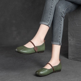 Vrouwen Lente Zomer Retro Lederen Casual Schoenen