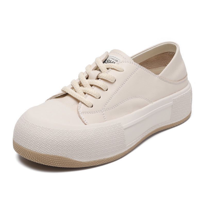 Vrouwen Retro Mode Lederen Platte Casual Schoenen