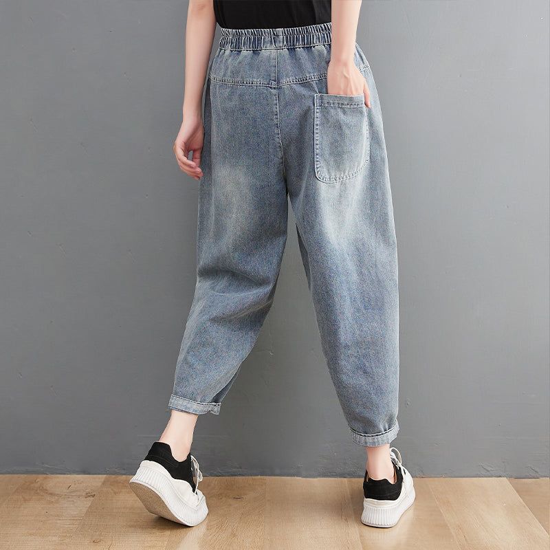 Dames Zomer Losse Casual Solid Jeans