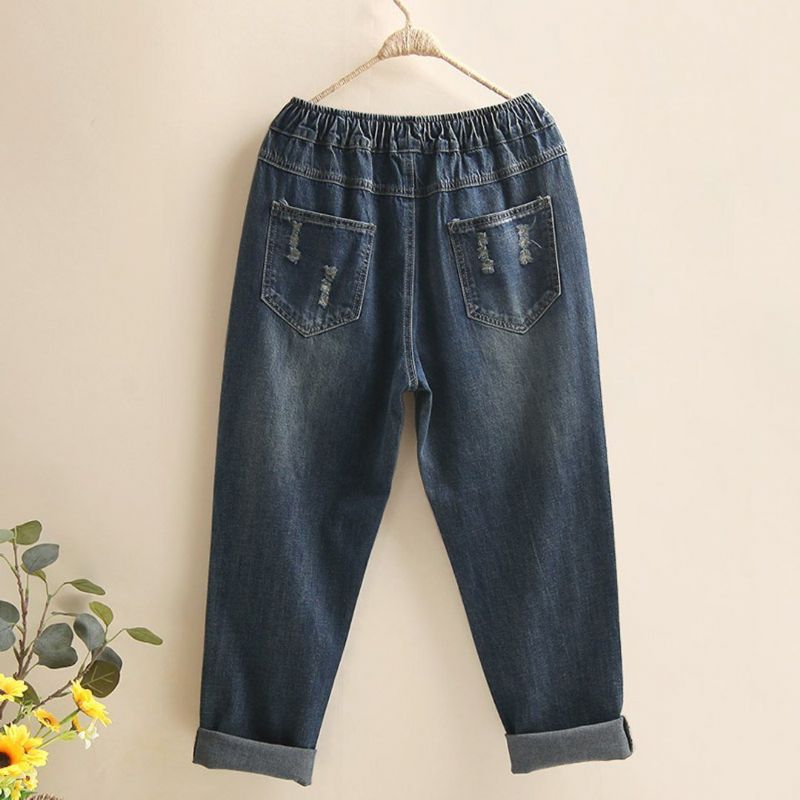 Geborduurde Ragged Jeans