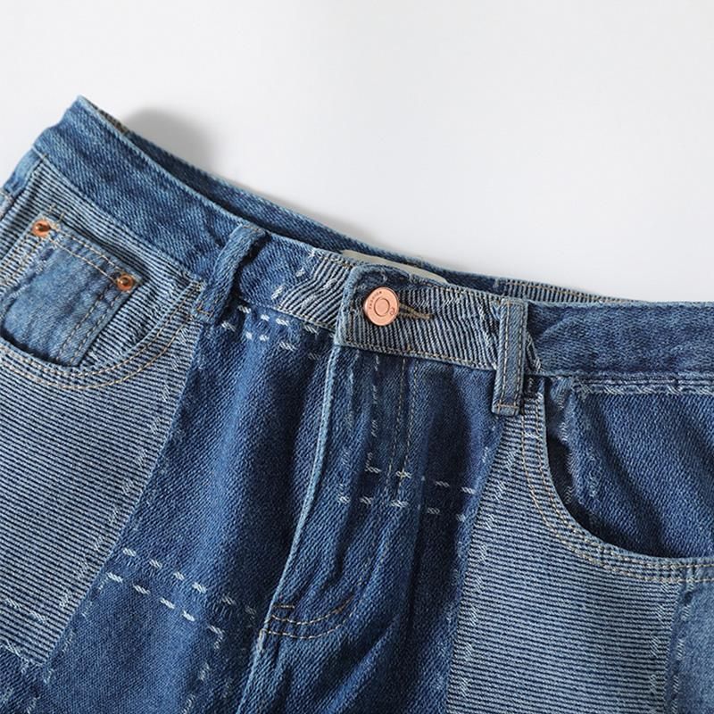 Lente Patchwork Harem Katoen Jeans