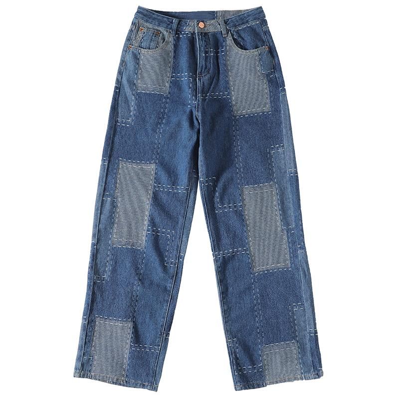 Lente Patchwork Harem Katoen Jeans