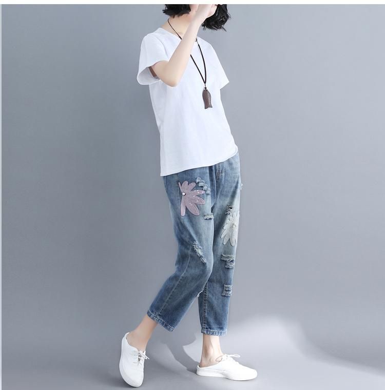 Zomer Plus Size Casual Denim Broek