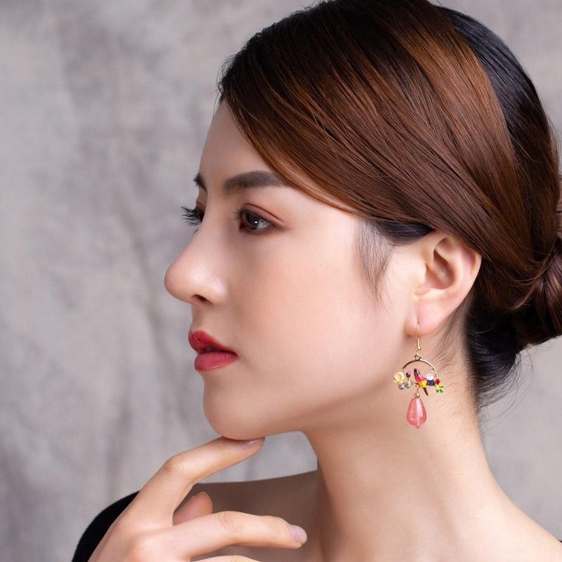 Chinese Oude Etnische Sieraden Retro Oorbellen