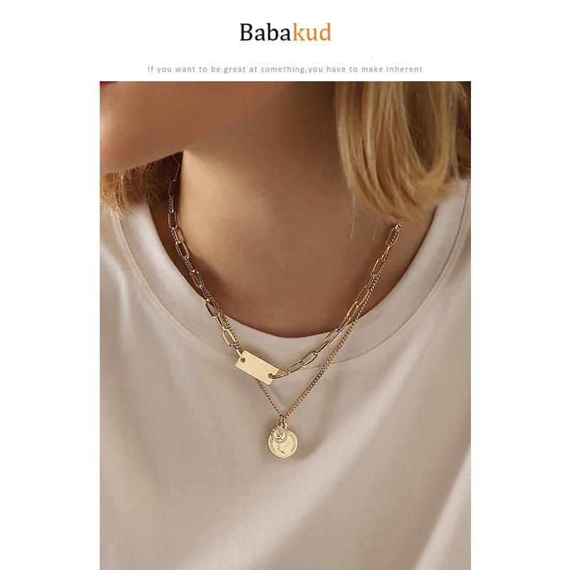 Dubbele Sleutelbeen Ketting Nek Sieraden Ketting