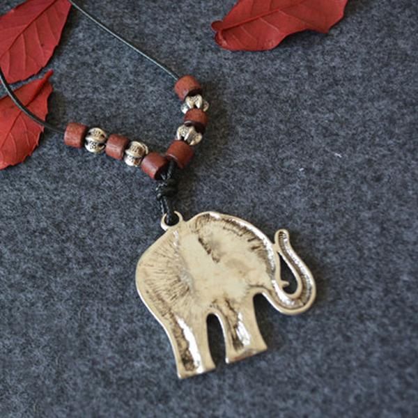 Legering Olifant Houten Kralen Hanger Kettingen