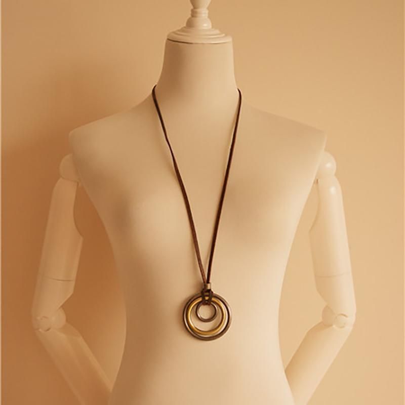 Nieuwe Trendy Vintage Hanger Cirkel Ketting