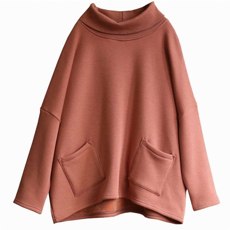 Effen Coltrui Comfortabel Pluche Sweatshirt