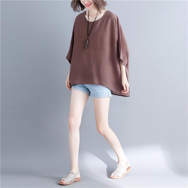 T-shirt Chiffon Blouse Vroege Herfst