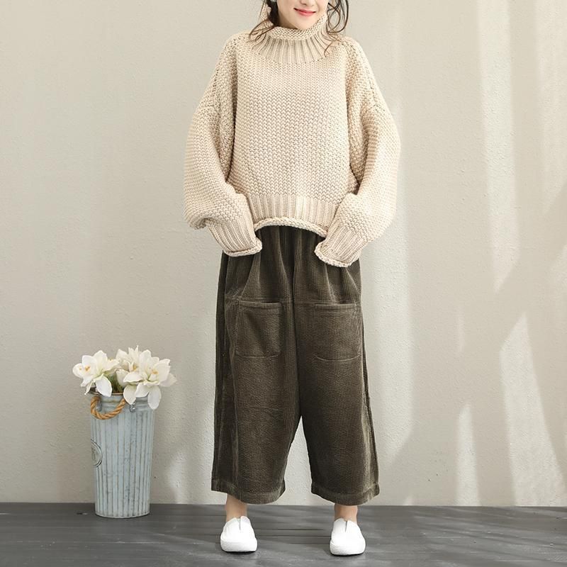 Winter Vleermuismouwen Losse Oversized Coltrui