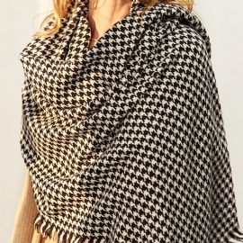 Wol Plaid Sjaal Dames Winter