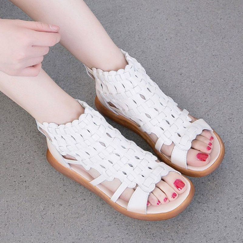 Casual Rome Platform Leren Sandalen