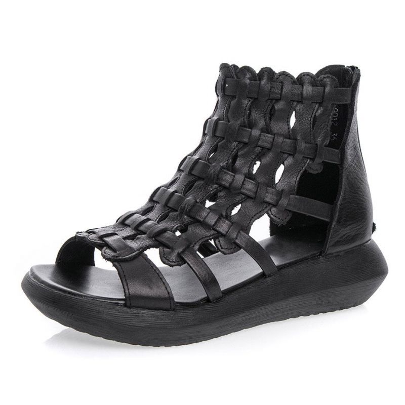 Casual Rome Platform Leren Sandalen