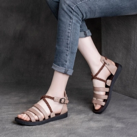 Dames Zomer Leren Retro Strand Sandalen