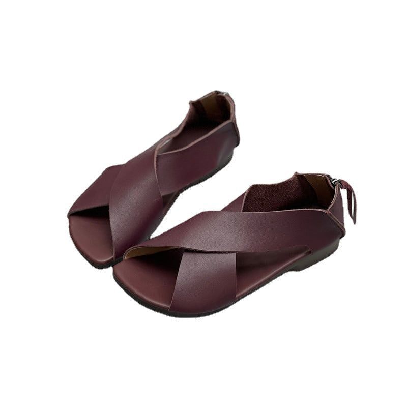 Dames Zomer Vintage Zachte Handgemaakte Lederen Sandalen