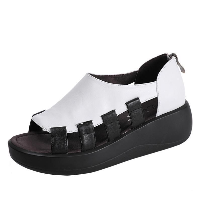 Lederen Handgemaakte Nieuwe Retro Casual Zomersandalen