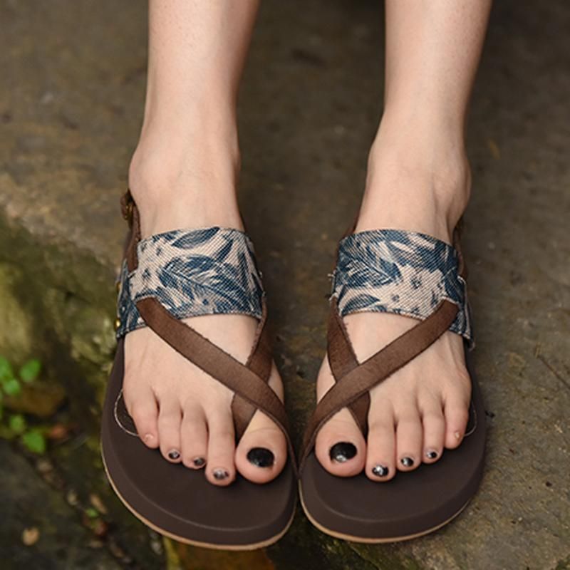 Rome Retro Casual Sandalen Met Lage Hak