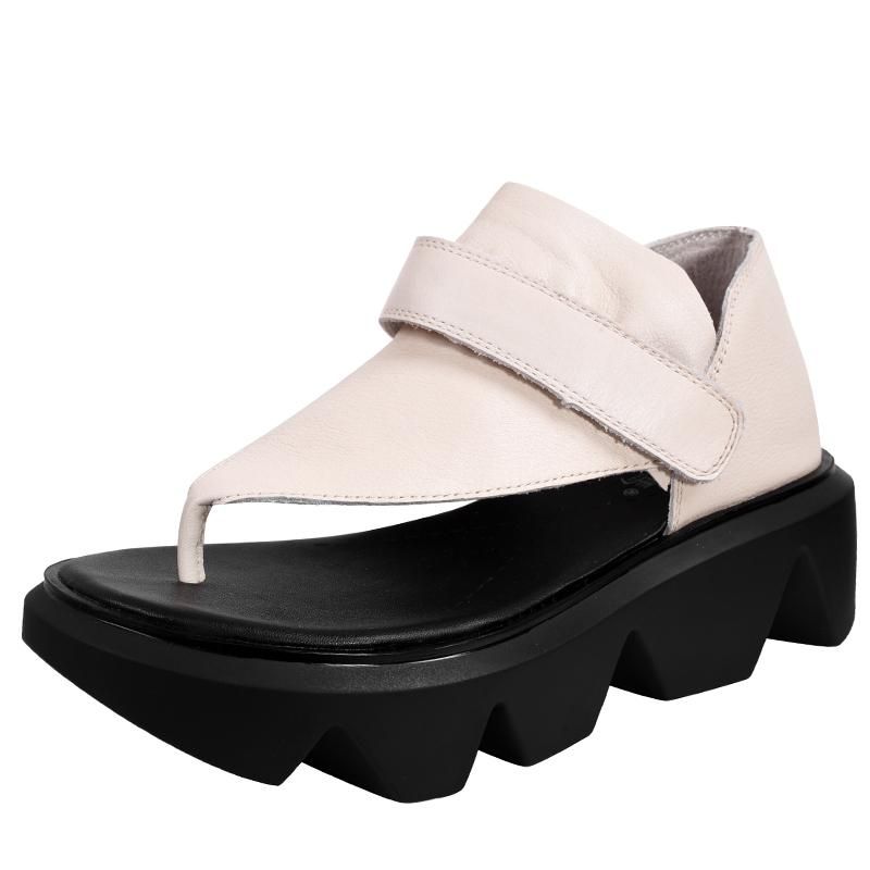 Slippers Dames Sandalen Koeienhuid Platform