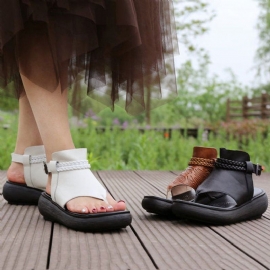 Zomer Sandalen Met Clip Toe Rome Platform