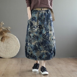 Denimrok In Etnische Stijl Met Retroprint