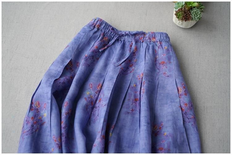 Lente En Zomer Losse Casual Print Rok