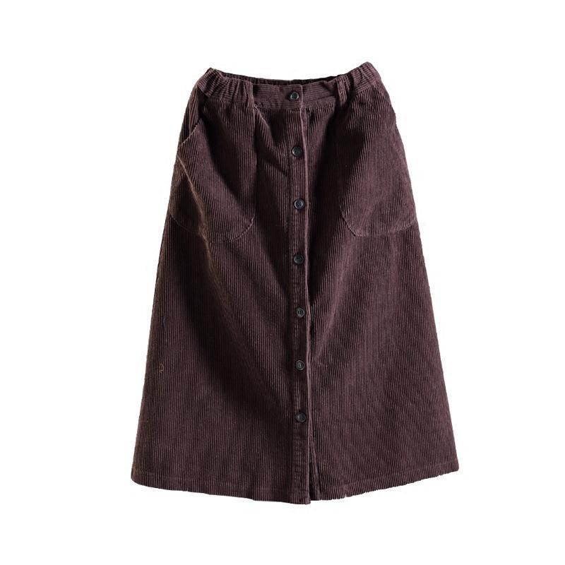 Literaire Corduroy-rok Voor Dames