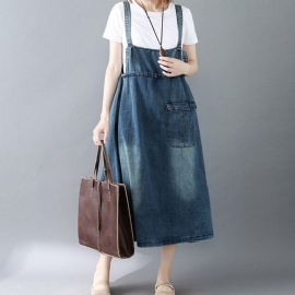 Losse Vintage Denim Casual Bandrok