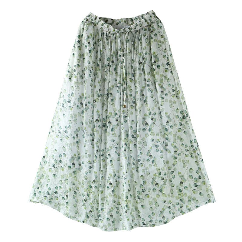 Zomer Vintage Bloemen Losse Lyocell Rok