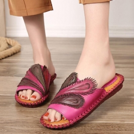 Casual Strandslippers In Etnische Stijl Met Platte Bodem In De Zomer