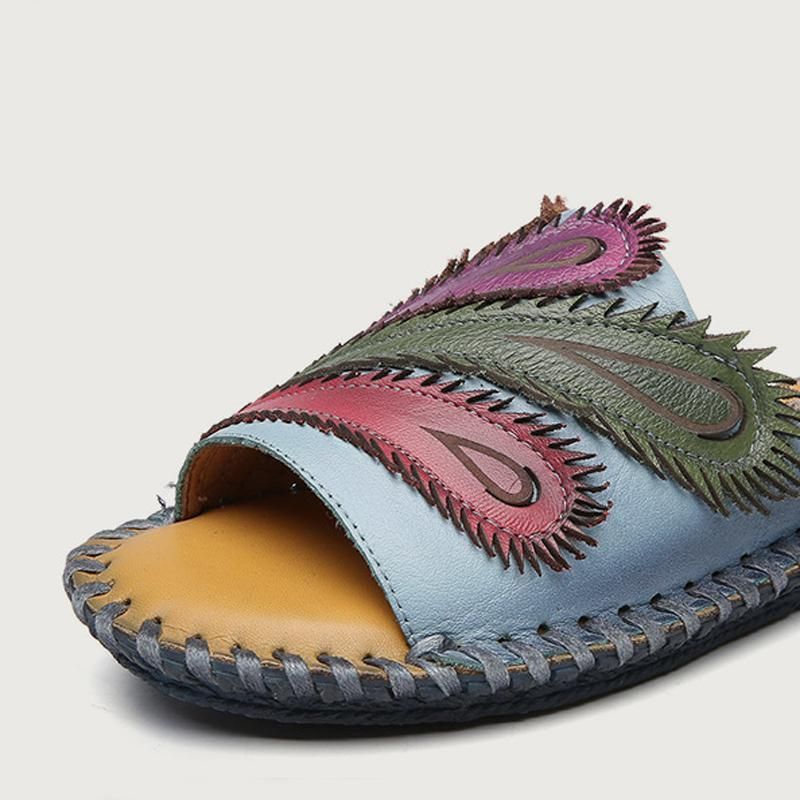 Casual Strandslippers In Etnische Stijl Met Platte Bodem In De Zomer