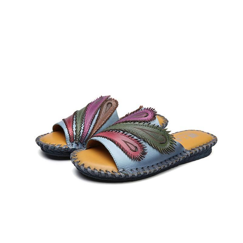 Casual Strandslippers In Etnische Stijl Met Platte Bodem In De Zomer