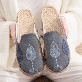 Dames Zomer Retro Linnen Casual Slippers