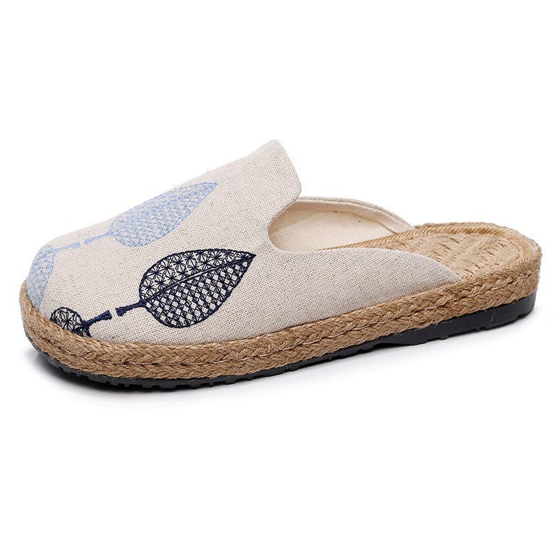 Dames Zomer Retro Linnen Casual Slippers