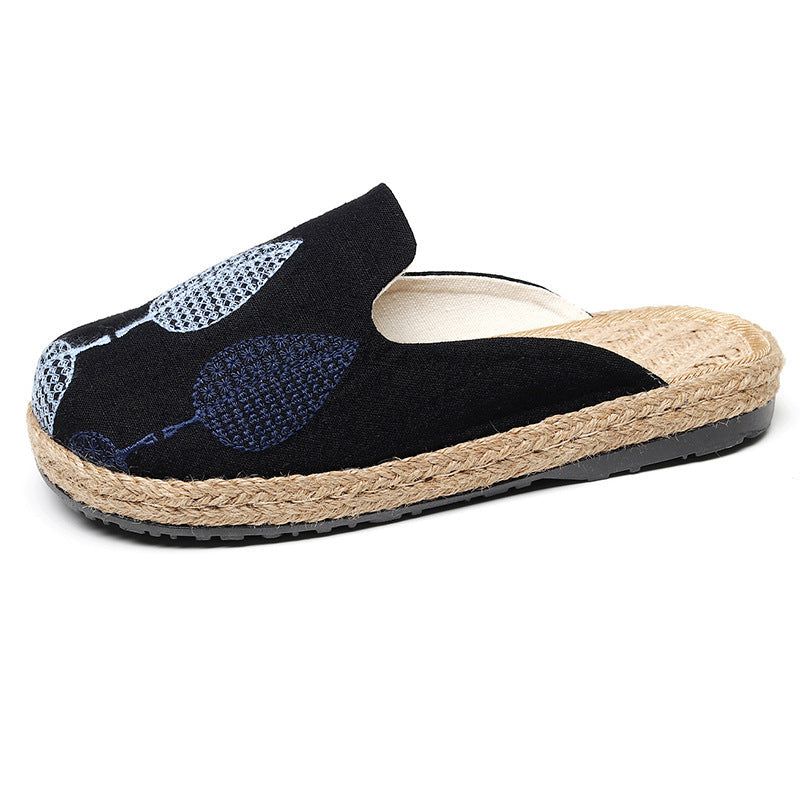 Dames Zomer Retro Linnen Casual Slippers