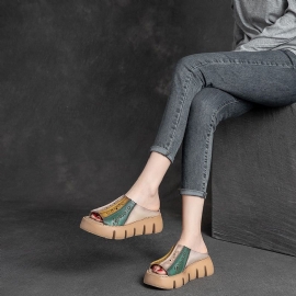 Zomer Kleur Matching Casual Leren Slippers