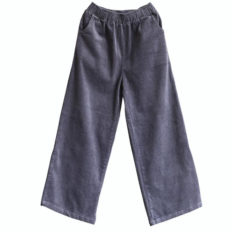 Corduroy Casual Broek Met Wijde Pijpen Lente