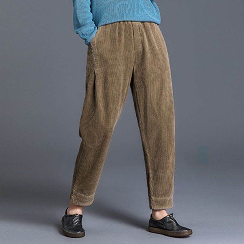 Corduroy Doorstikkende Broek