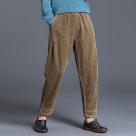 Corduroy Doorstikkende Broek