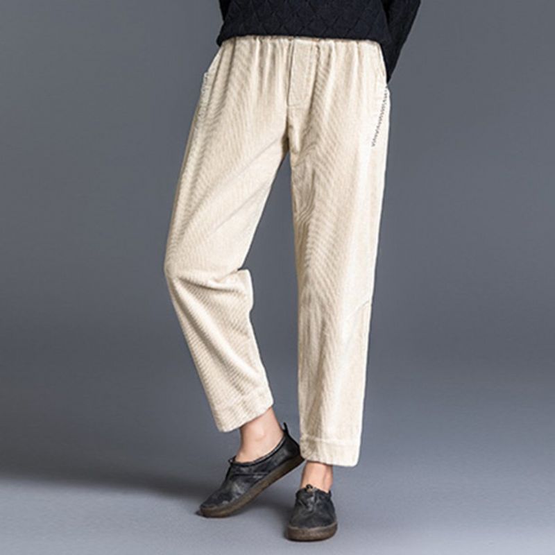 Corduroy Doorstikkende Broek