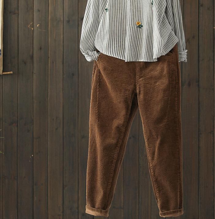 Herfst Retro Corduroy Casual Harlan Broek Dames