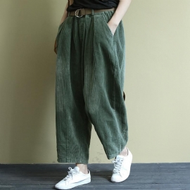 Herfstriem Retro Veelzijdige Corduroy Broek