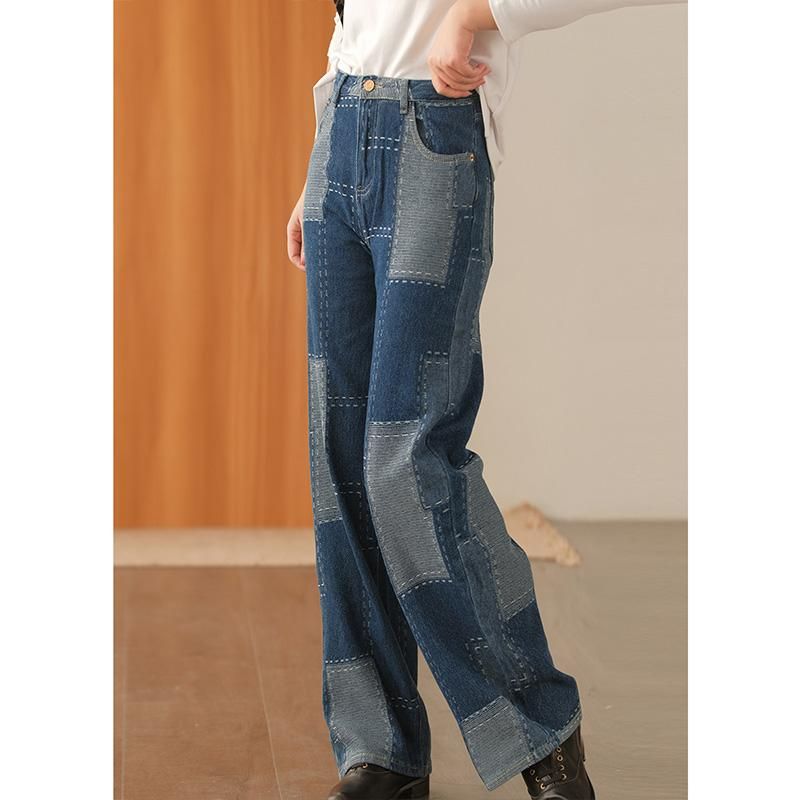 Lente Patchwork Harem Katoen Jeans