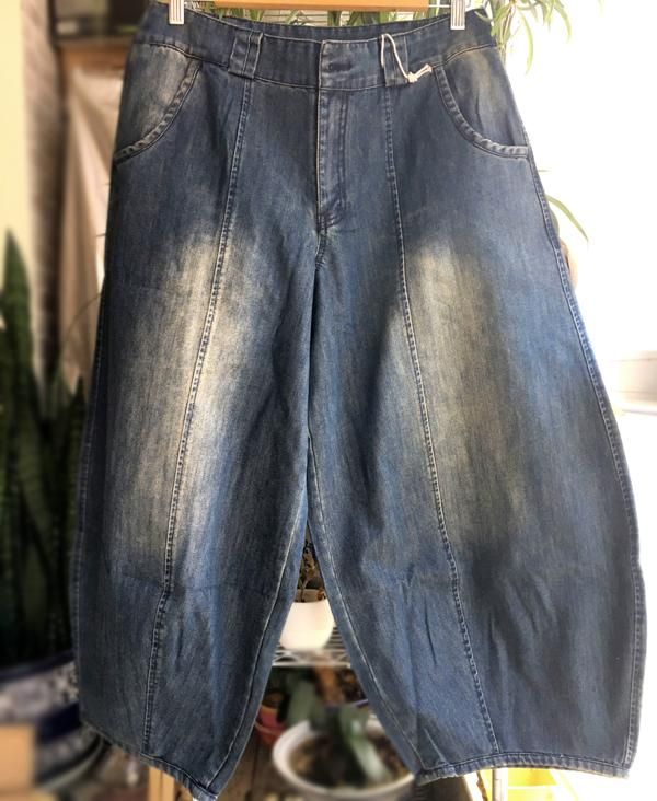 Losse Casual Denim Jeans Met Wijde Pijpen