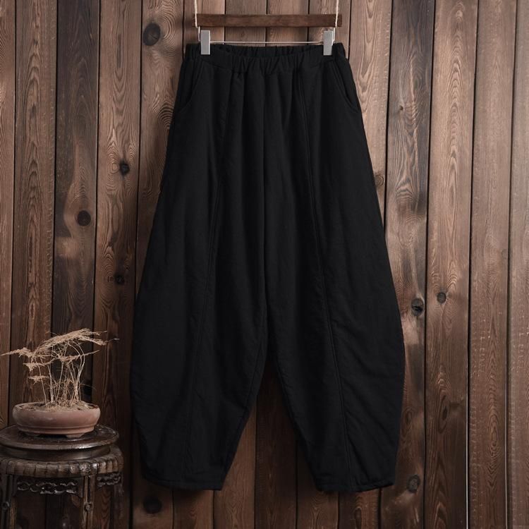 Plus Size Winter Retro Bloomers Katoenen Gewatteerde Broek