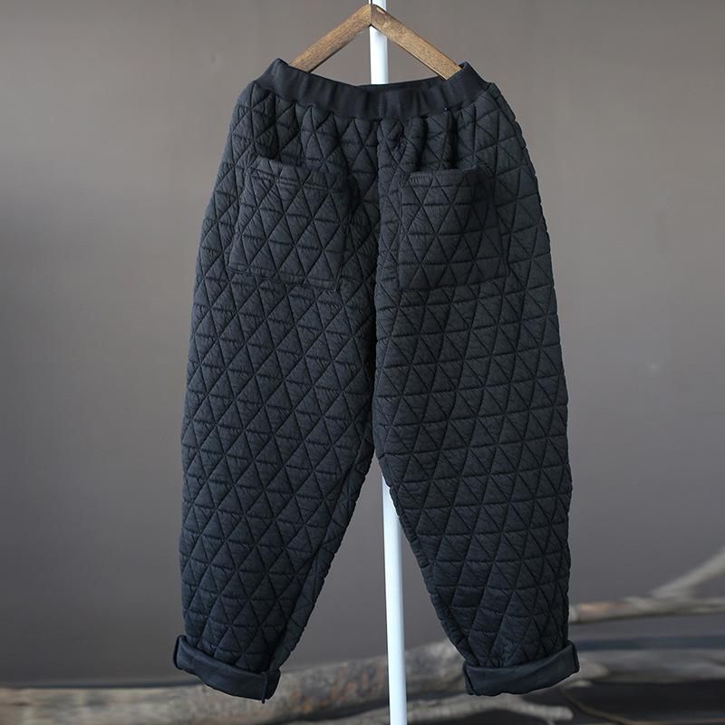 Retro Winter Lente Losse Katoenen Gewatteerde Broek