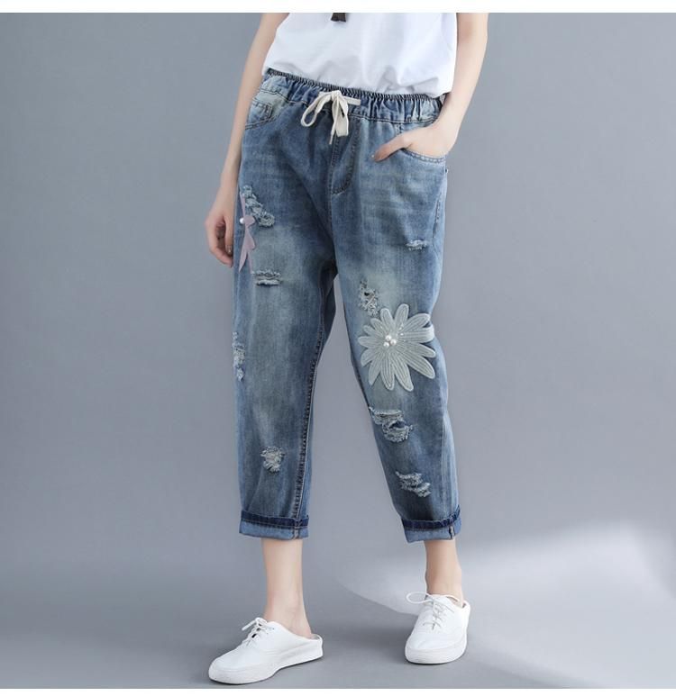 Zomer Plus Size Casual Denim Broek