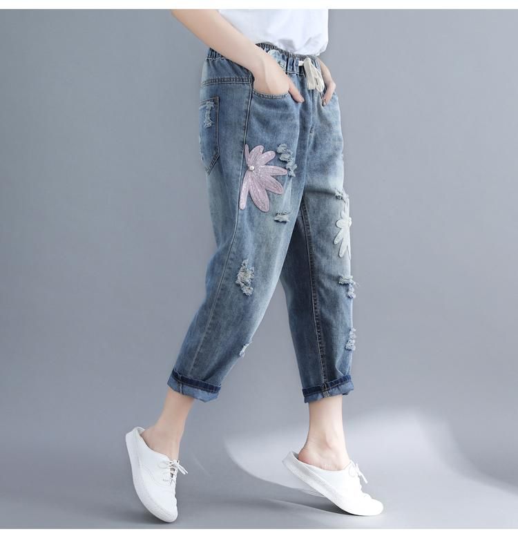 Zomer Plus Size Casual Denim Broek